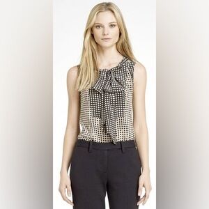 Tory Burch Silk Bow Tie Sleeveless Top Size 2